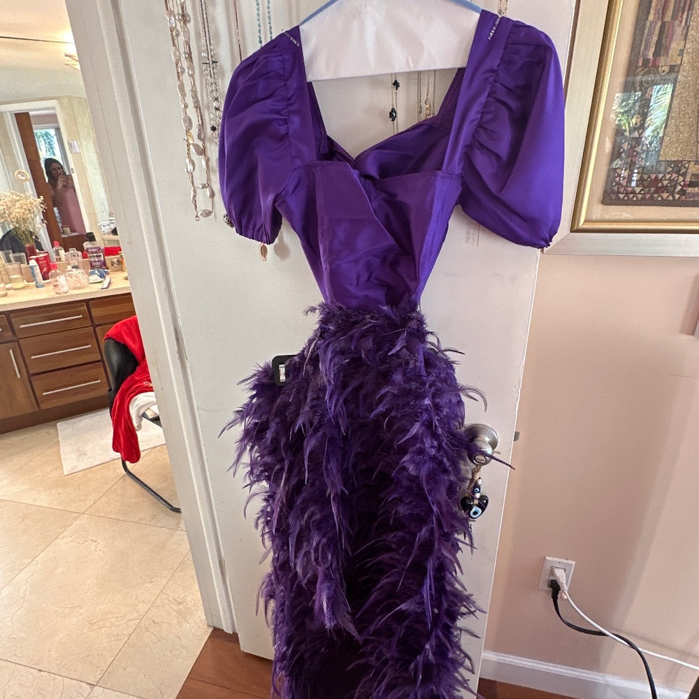 Purple Feather Dress